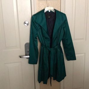 Teal trench coat
